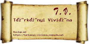 Tárkányi Viviána névjegykártya